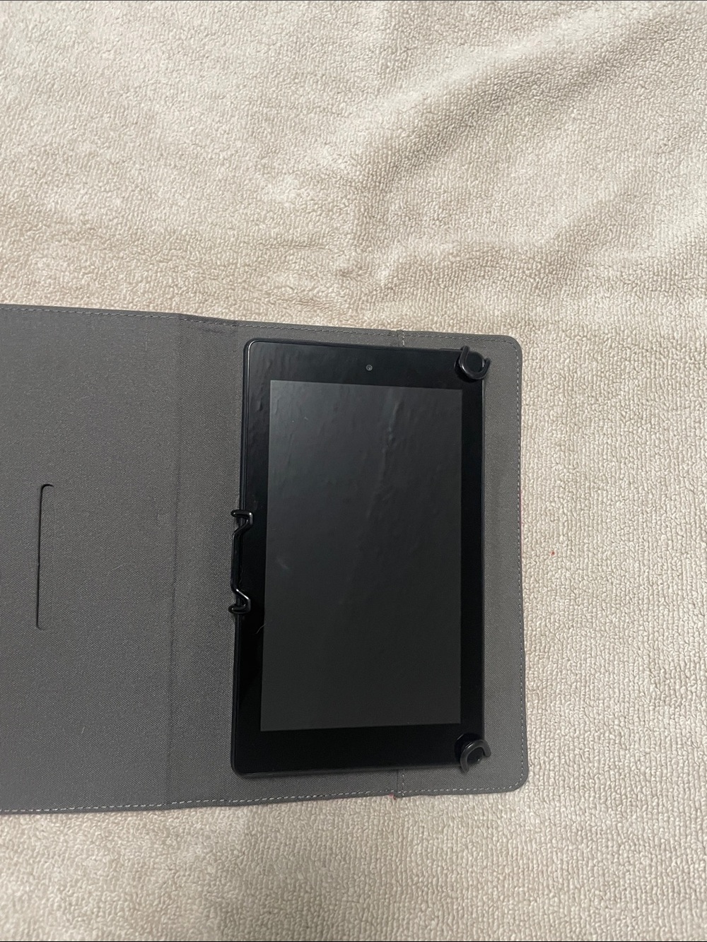 Amazon Black Tablet with Gray Folio Case